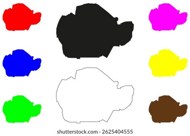 Rewari city (Republic of India, State of Haryana) map vector illustration, scribble sketch Rewari map
