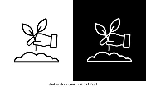 Rewilding White Icon Set Design