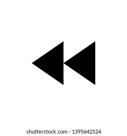 rewind arrow left icon sign signifier vector