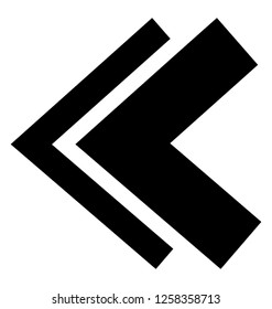 Rewind arrows glyph icon