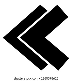 Rewind arrows glyph icon 