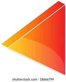 Rewind Audio icon illustration, triangle with line