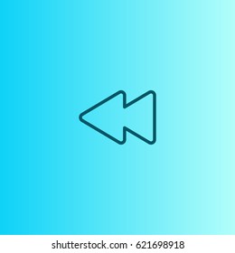 Rewind back icon. Media player button vector