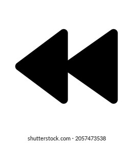Rewind button with a back arrow to the left side