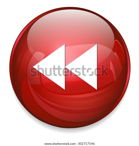 Rewind Button Icon Stock Vector Royalty Free 302717546 Shutterstock