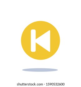 Rewind Button Icon, Fast Backwards Button Vector Art Illustration