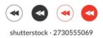 Rewind button icon. web vector design