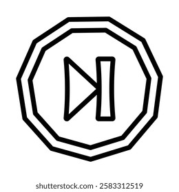 Rewind Button line icon, editable vector icon, pixel perfect, illustrator ai file 