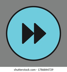 Rewind Button. Rewind Vector Button Line Art. Rewind Button Vector