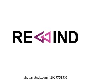 Rewind Design Logo, W Shape Play Button