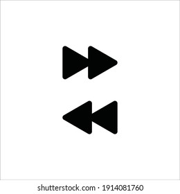 rewind and fast forward button vector icons