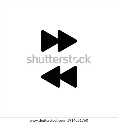 rewind and fast forward button vector icons