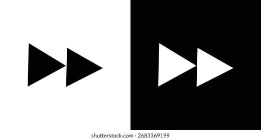 Rebobinar icono de diseño plano. Eps 10