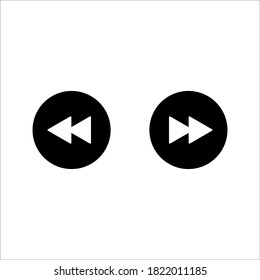 rewind icon. flat illustration of rewind vector icon for web on white background