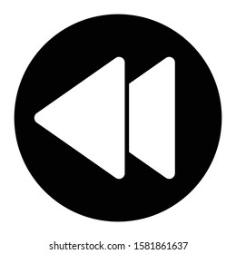 rewind icon glyph vector design