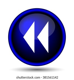 Rewind icon. Internet button on white background. EPS10 vector
