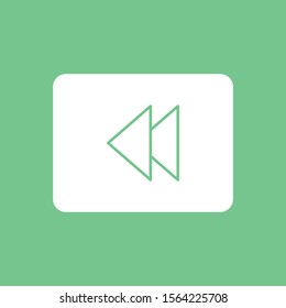 Rewind icon isolated on background
 