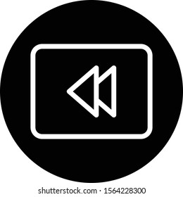 Rewind icon isolated on background
 
