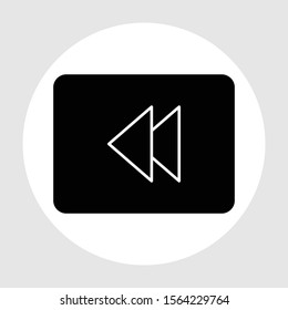 Rewind icon isolated on background
 