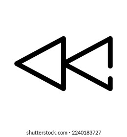rewind icon or logo isolated sign symbol vector illustration - high quality black style vector icons

