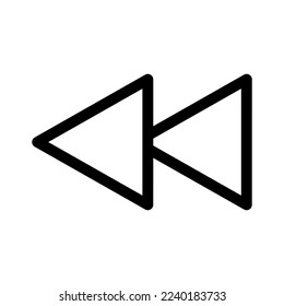 rewind icon or logo isolated sign symbol vector illustration - high quality black style vector icons
