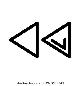 rewind icon or logo isolated sign symbol vector illustration - high quality black style vector icons
