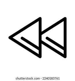 rewind icon or logo isolated sign symbol vector illustration - high quality black style vector icons
