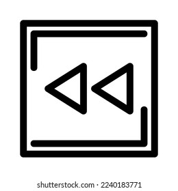 rewind icon or logo isolated sign symbol vector illustration - high quality black style vector icons
