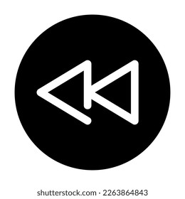 rewind icon or logo isolated sign symbol vector illustration - high quality black style vector icons