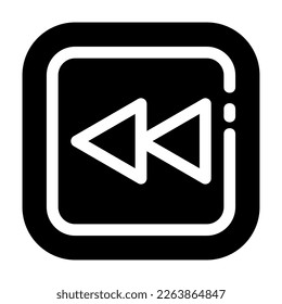rewind icon or logo isolated sign symbol vector illustration - high quality black style vector icons