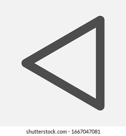 Rewind icon Media player Flat style on white background