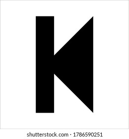 Rewind icon Media player on white background