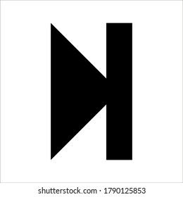 Rewind icon Media player on white background