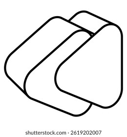 Ícone de Retrocesso representado pelo ícone de Retrocesso Simples Estilo de linha.