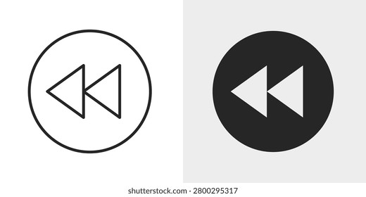 Rewind Icon represents backward playback, media controls, and navigation.