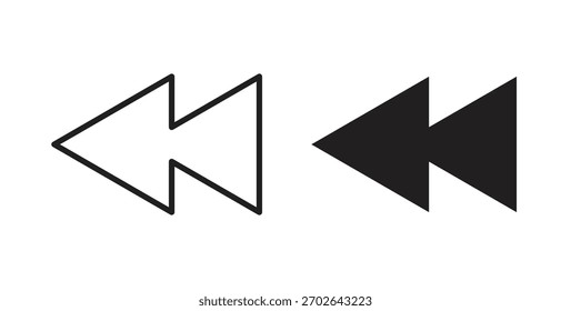 Logotipo abstracto moderno del Diseño gráfico de la tendencia plana simple del icono del rebobinado
