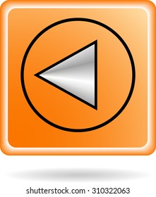 rewind icon symbol, vector illustration
