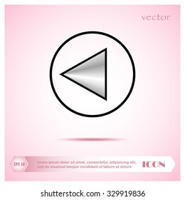 rewind icon symbol, vector illustration