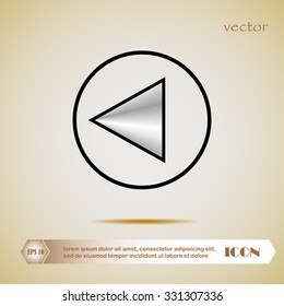 rewind icon symbol, vector illustration