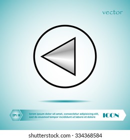 rewind icon symbol, vector illustration