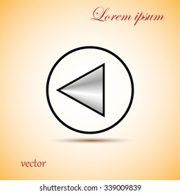 rewind icon symbol, vector illustration