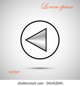 rewind icon symbol, vector illustration