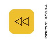 Rewind icon vector, clip art. Also useful as logo, square app icon, web UI element, symbol, graphic image, silhouette and illustration. Compatible with ai, cdr, jpg, png, pdf, svg and eps formats.