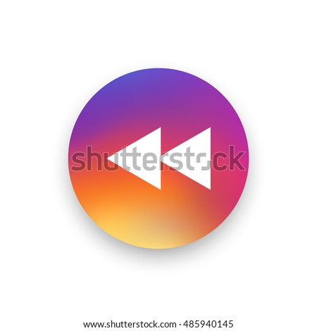 Rewind icon vector, clip art. Also useful as logo, circle app icon, web UI element, symbol, graphic image, silhouette and illustration. Compatible with ai, cdr, jpg, png, pdf, svg and eps formats.