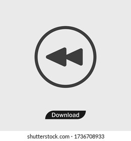 Rewind icon vector eps 10