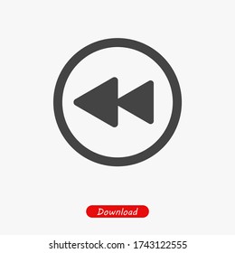 Rewind icon vector eps 10