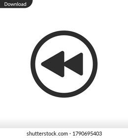Rewind icon vector eps 10