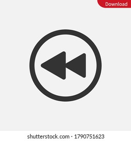 Rewind icon vector eps 10