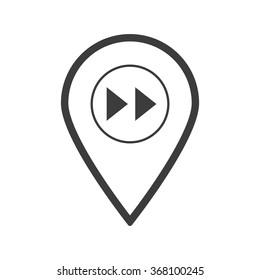 rewind.  icon, vector illustration. Modern design. Flat design style