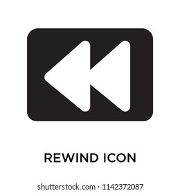 Rewind Icon Vector Isolated On White Background For Your Web And Mobile App Design, Rewind Logo Concept